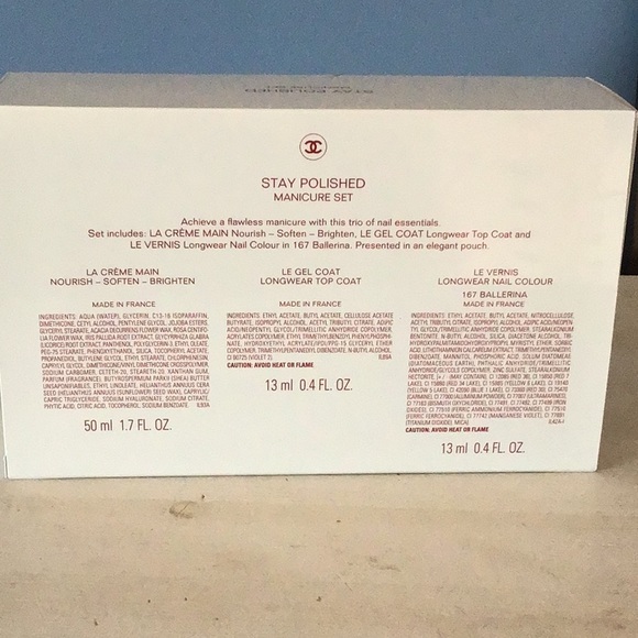 Chanel Holidays Stay Polished Nail Set Hand Cream + Top Coat + Nail Polish New - Picture 8 of 8